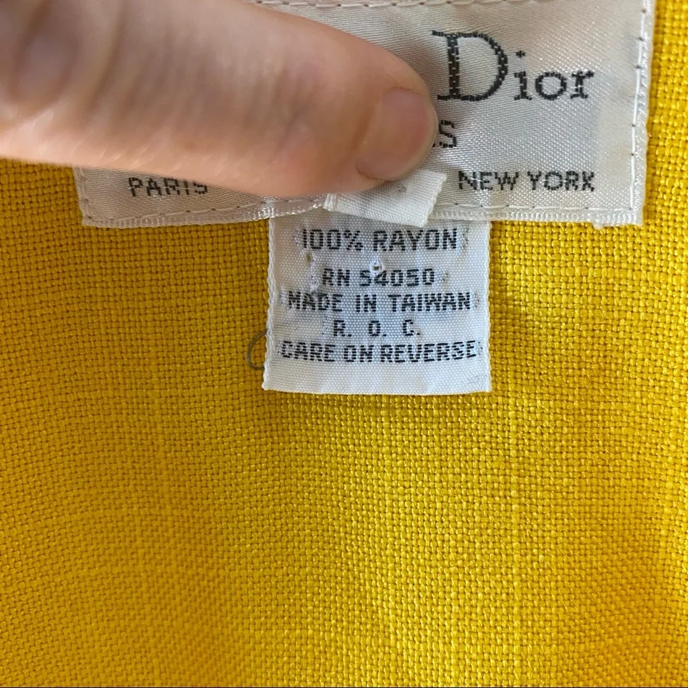 Vintage Christian Dior Sunshine Yellow Blazer